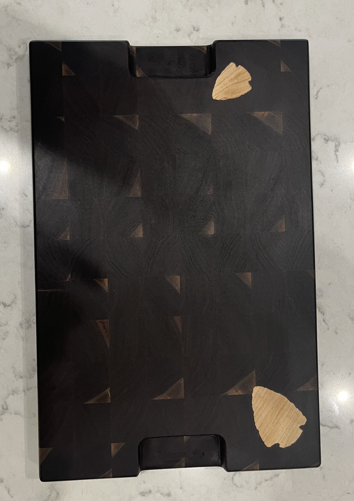 Bottom of Walnut with Maple Inlay